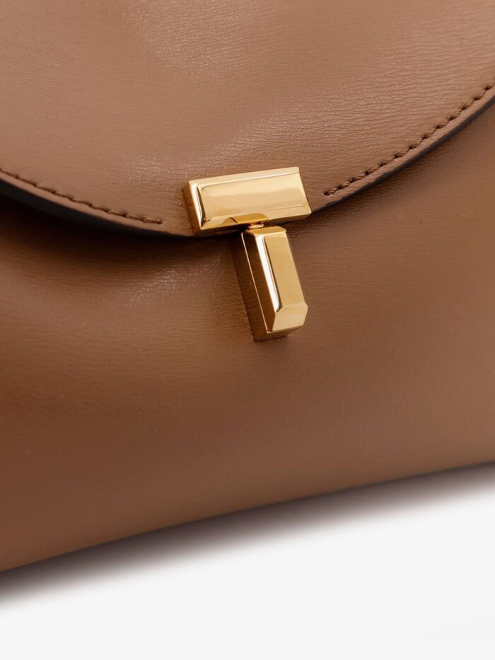 TOTEME Mini T-Lock Leather Clutch