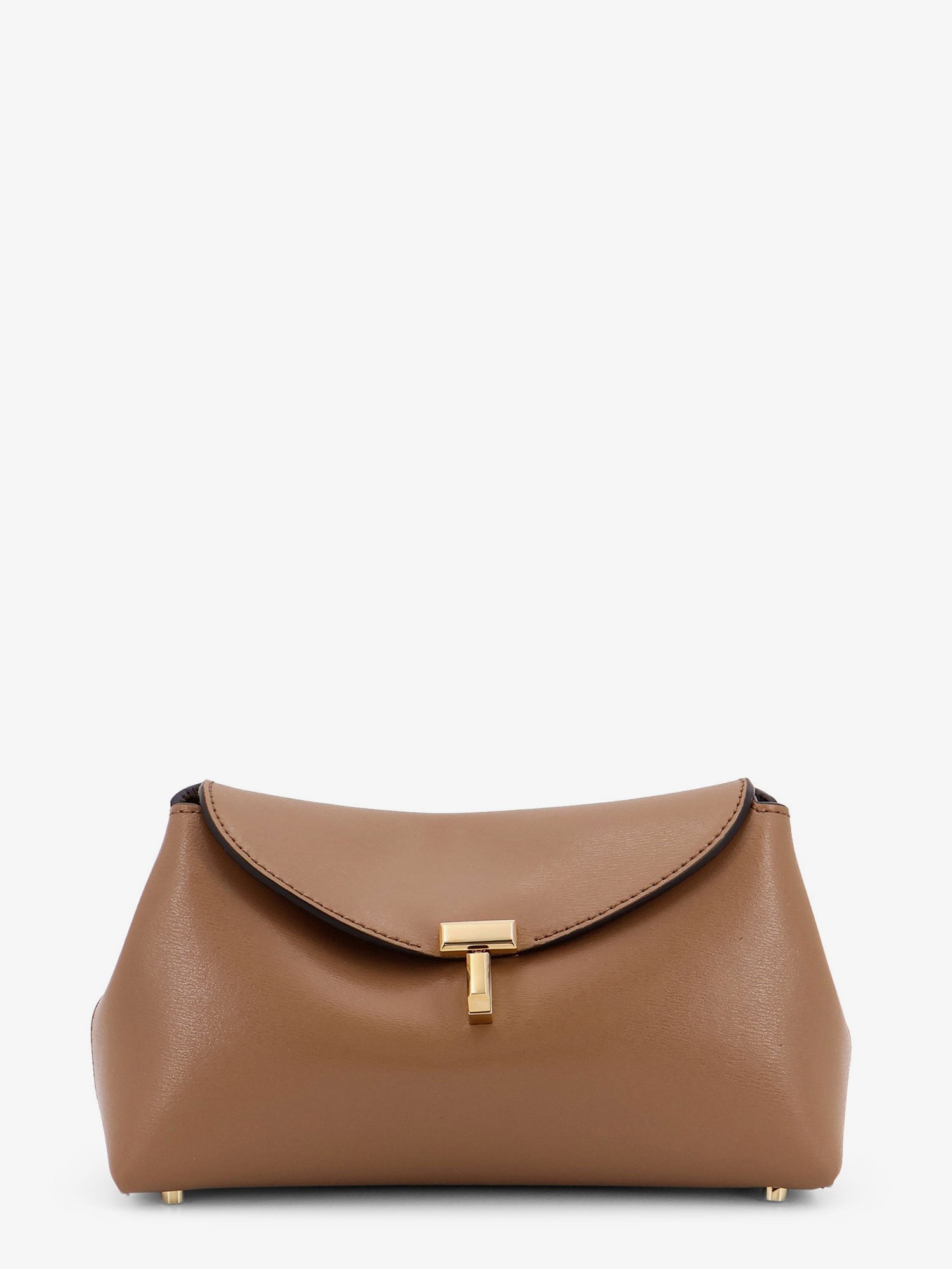 TOTEME Mini T-Lock Leather Clutch