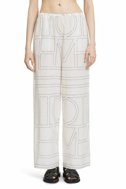 TOTEME Monogram Cotton Pj Bottoms