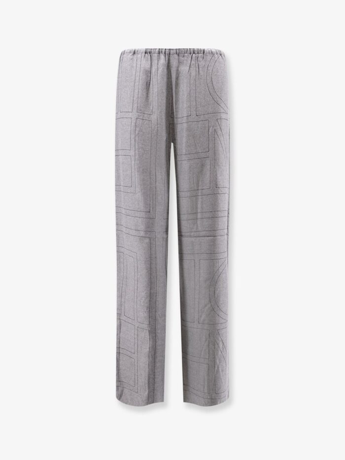 toteme monogram flannel trousers TOTEME Monogram Flannel Trousers