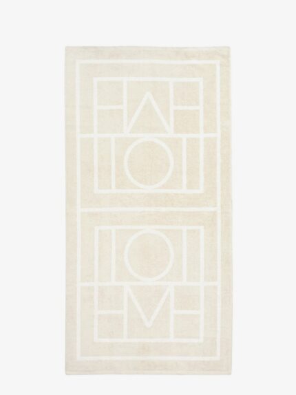 TOTEME Monogram Organic Cotton Beach Towel