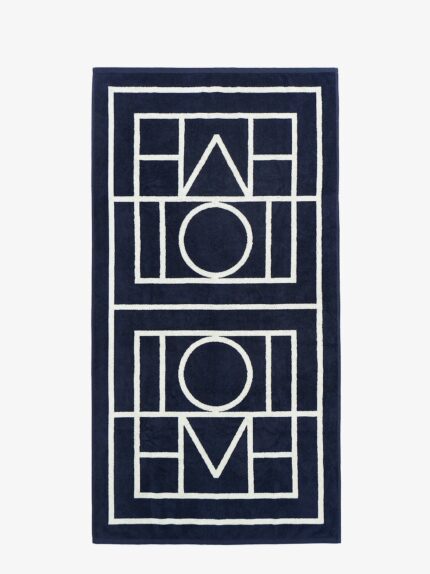 TOTEME Monogram Organic Cotton Beach Towel