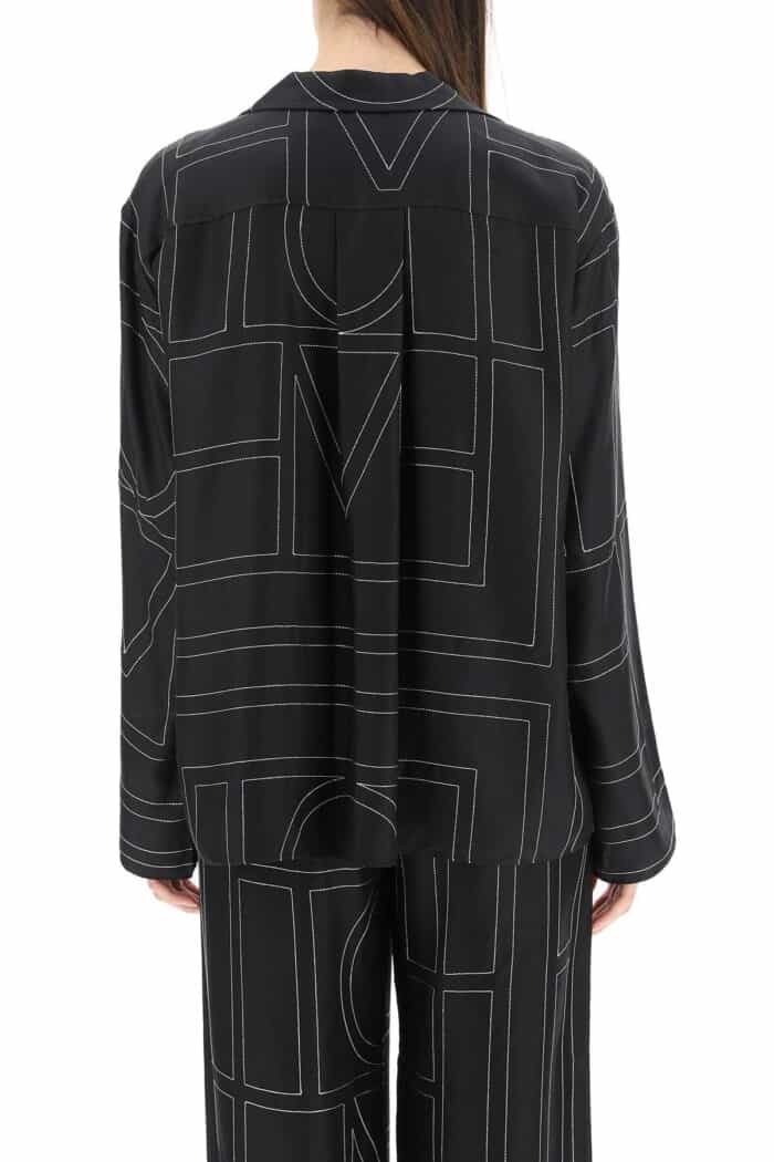 TOTEME Monogram Silk Pajama Top