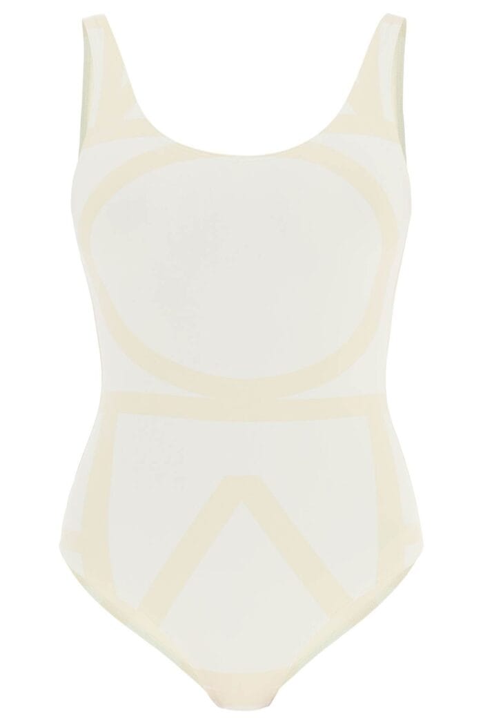 Toteme One Piece Monogram Swimsuit