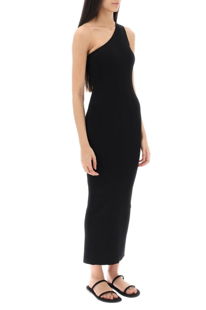 Toteme One-shoulder Maxi Dress In Ribbed Knit