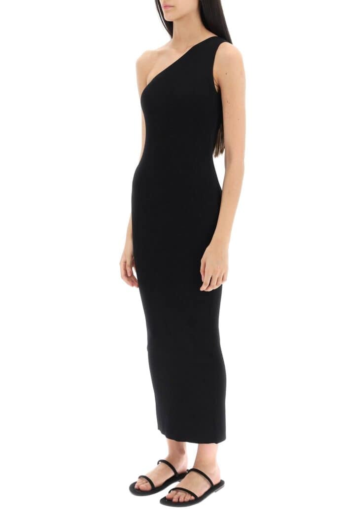 Toteme One-shoulder Maxi Dress In Ribbed Knit