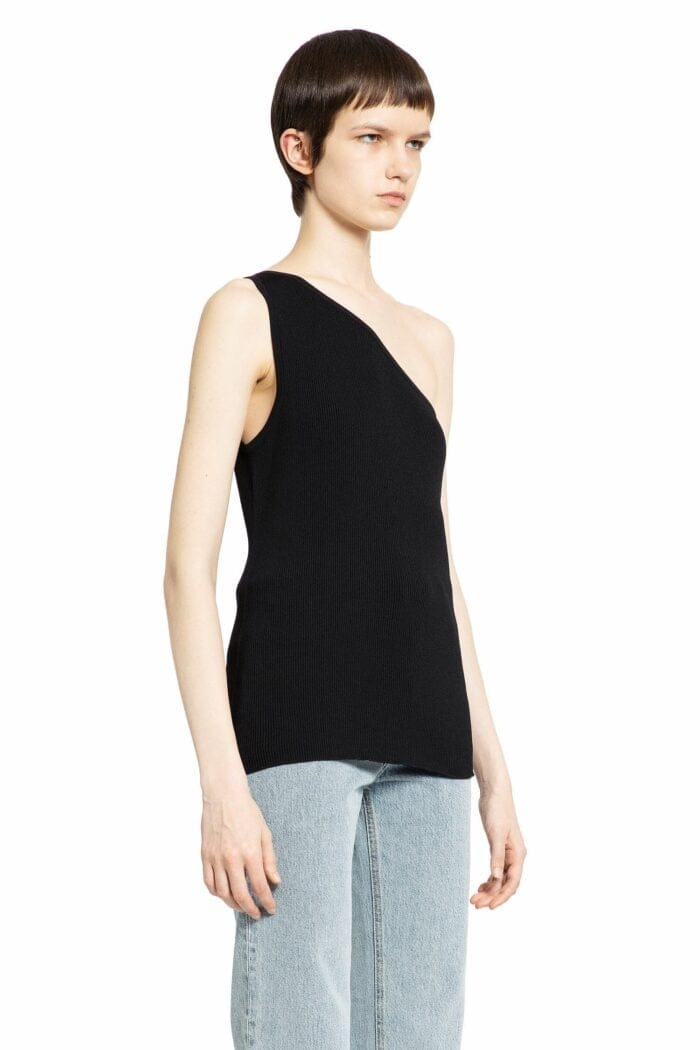 TOTEME One Shoulder Ribbed Top