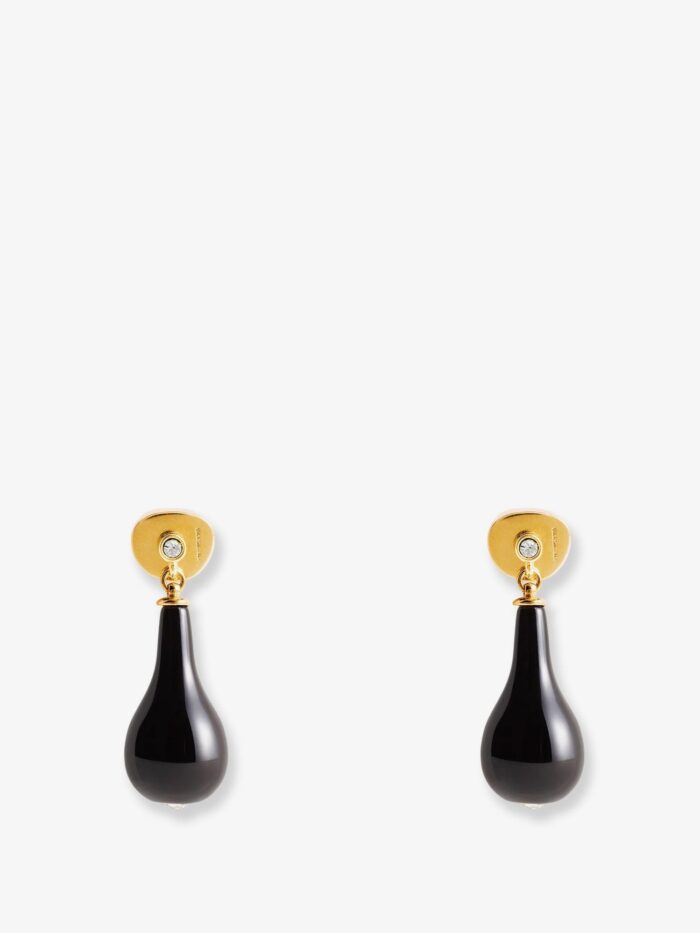 toteme onyx drops brass earrings TOTEME Onyx Drops Brass Earrings