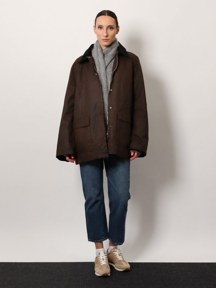 toteme oversized waxed cotton country jacket TOTEME Oversized Waxed Cotton Country Jacket