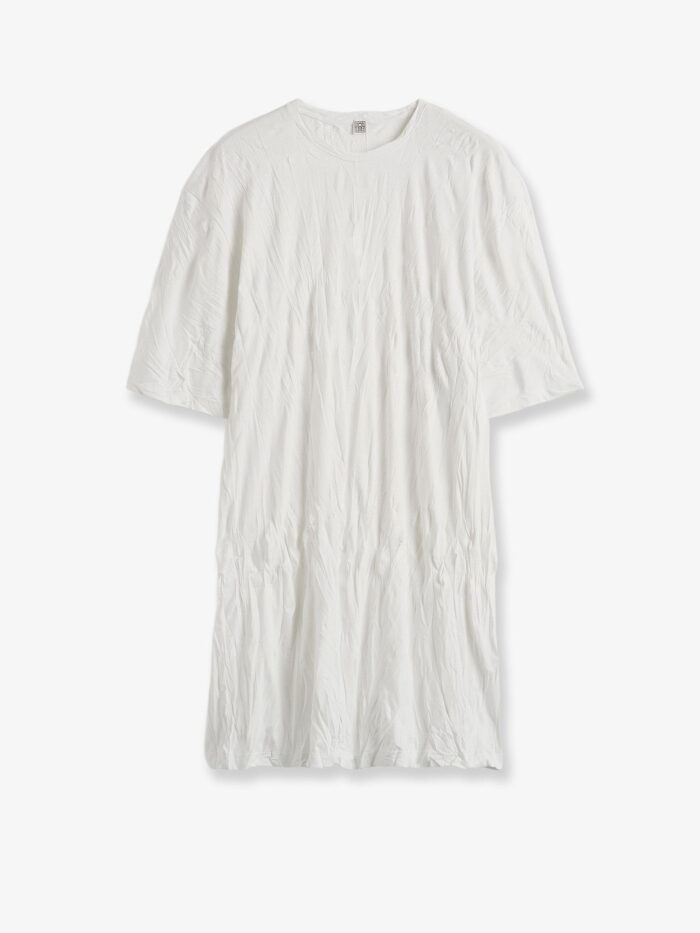 TOTEME Relaxed Fit Short Cotton Blend Dress