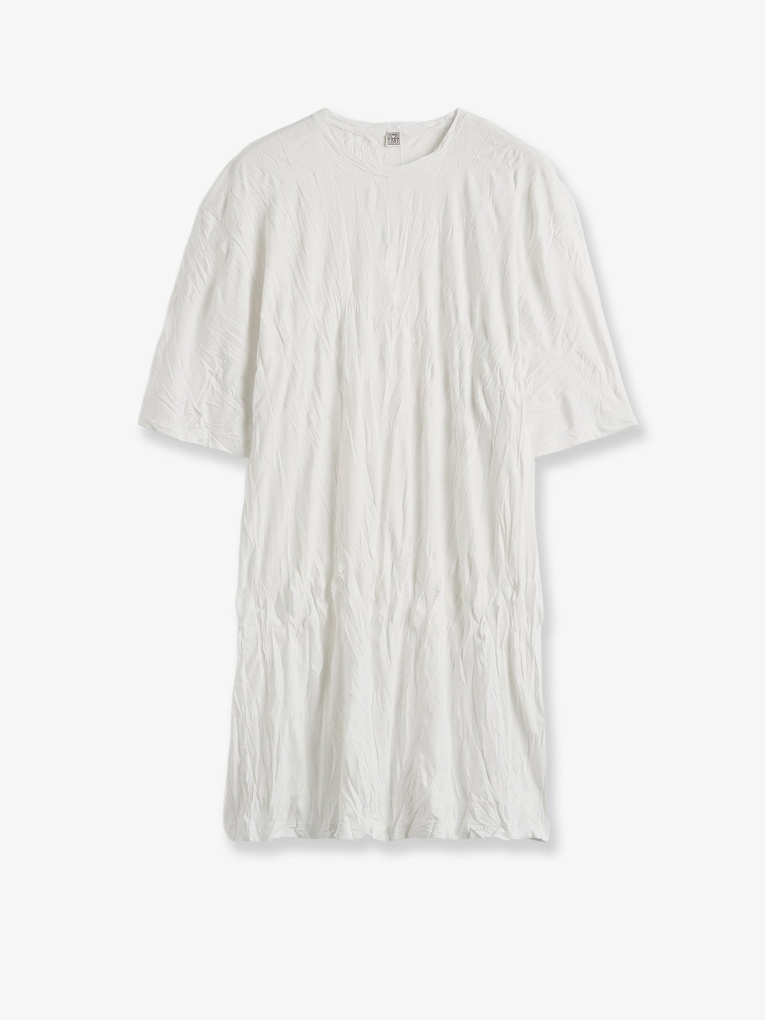 TOTEME Relaxed Fit Short Cotton Blend Dress