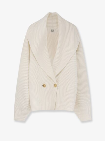 TOTEME Shawl-Lapel Wool Cardigan
