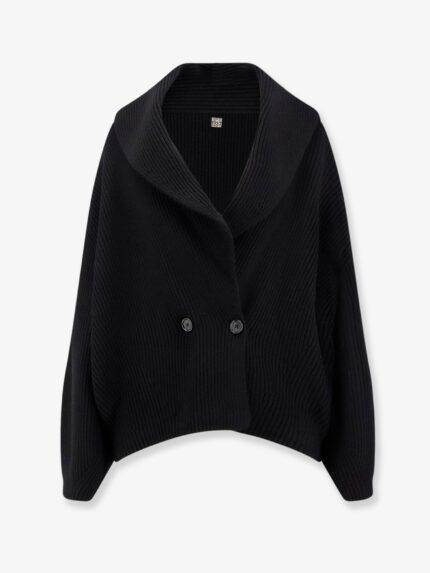 TOTEME Shawl-Lapel Wool Cardigan