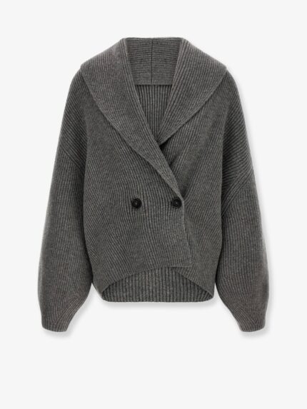 TOTEME Shawl-Lapel Wool Cardigan