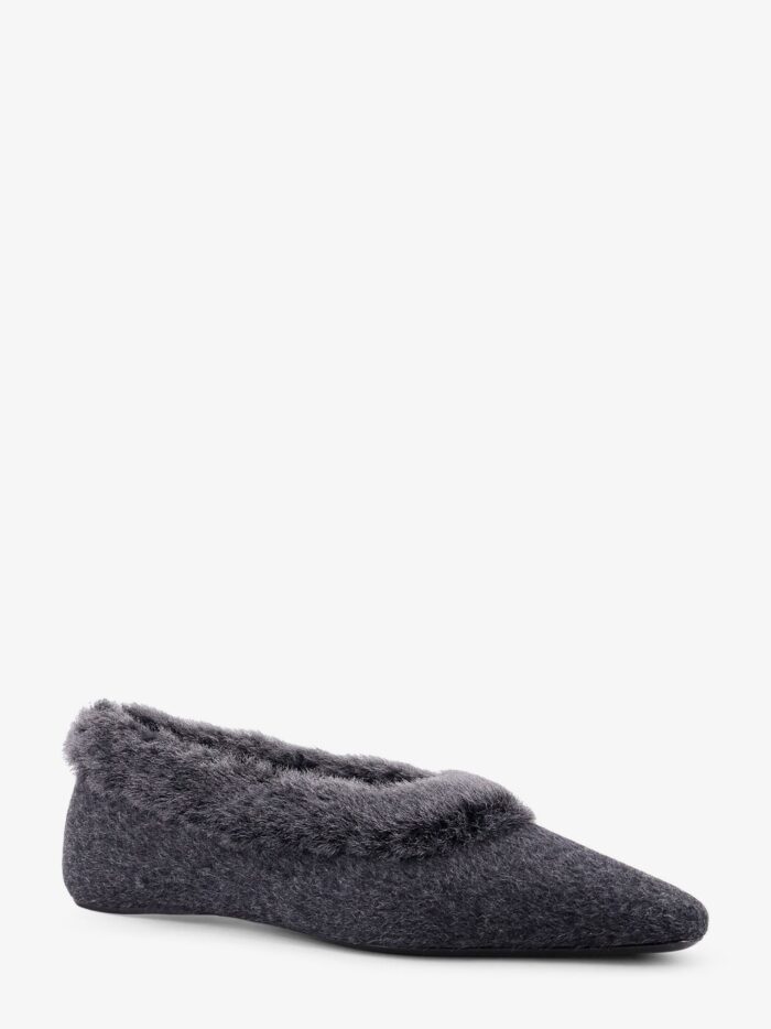 TOTEME Shearling Edge Wool Ballerinas