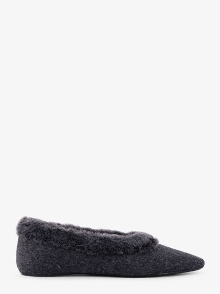 TOTEME Shearling Edge Wool Ballerinas