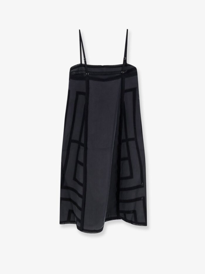 TOTEME Short Silk Dress With All-over Monogram