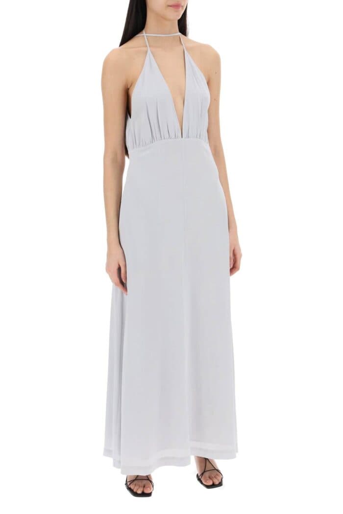 TOTEME Silk Dress With Double Halter Neckline