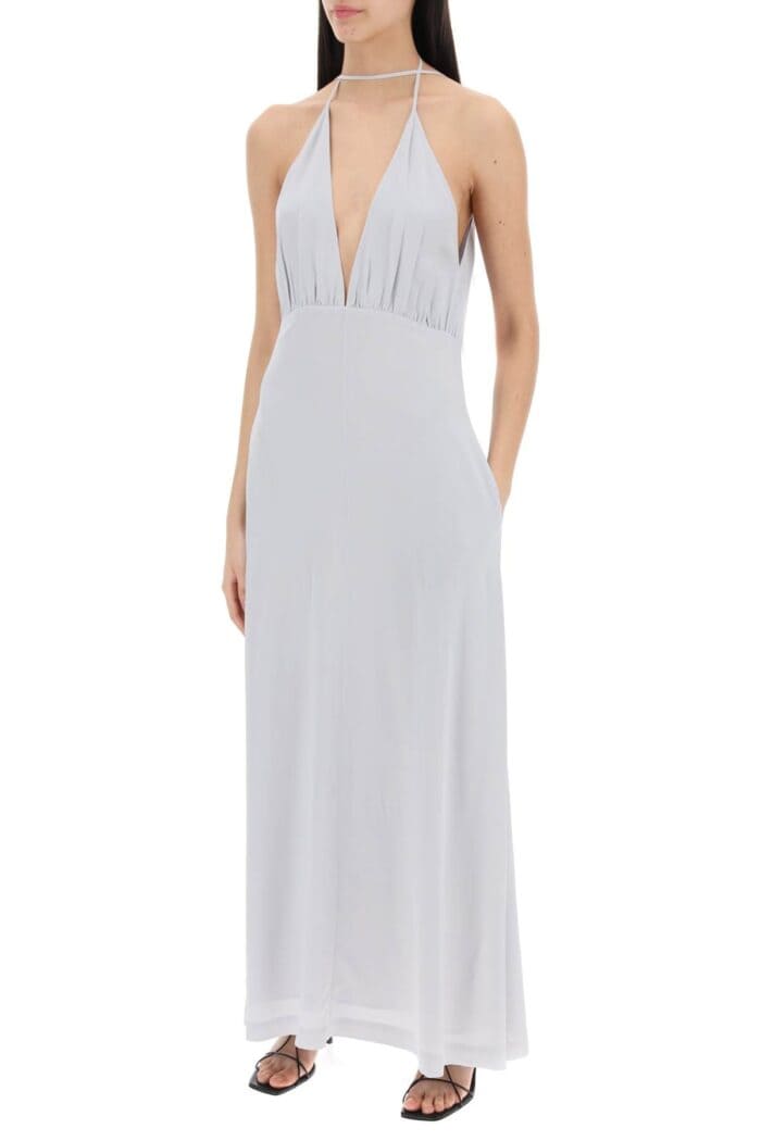 TOTEME Silk Dress With Double Halter Neckline