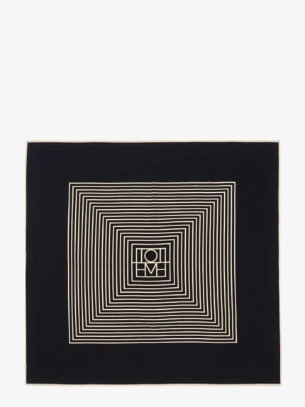 TOTEME Silk Foulard With Centered Monogram Print