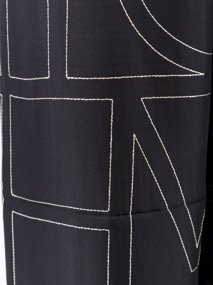 TOTEME Silk Pajamas Trouser With Monogram Embroidery