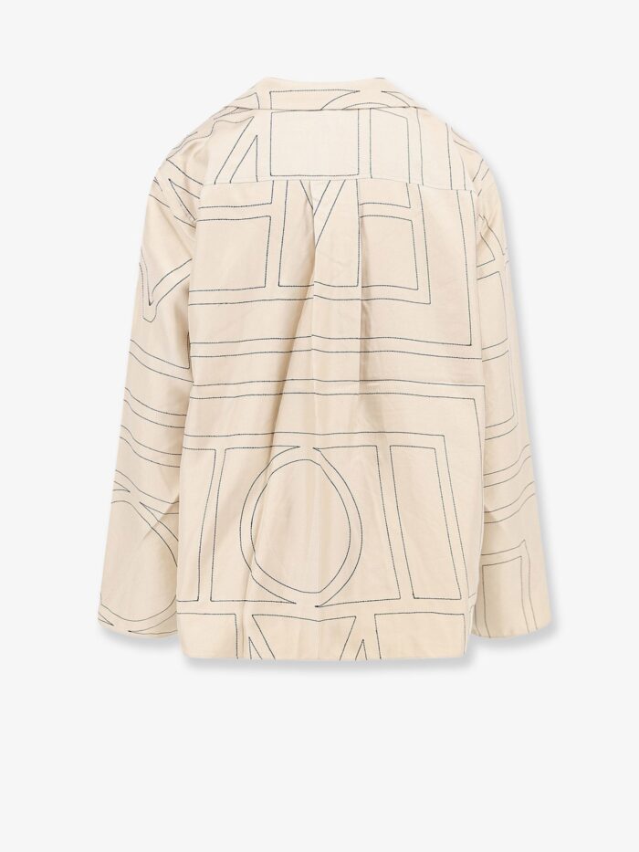 TOTEME Silk Shirt With Monogram Logo Embroidery