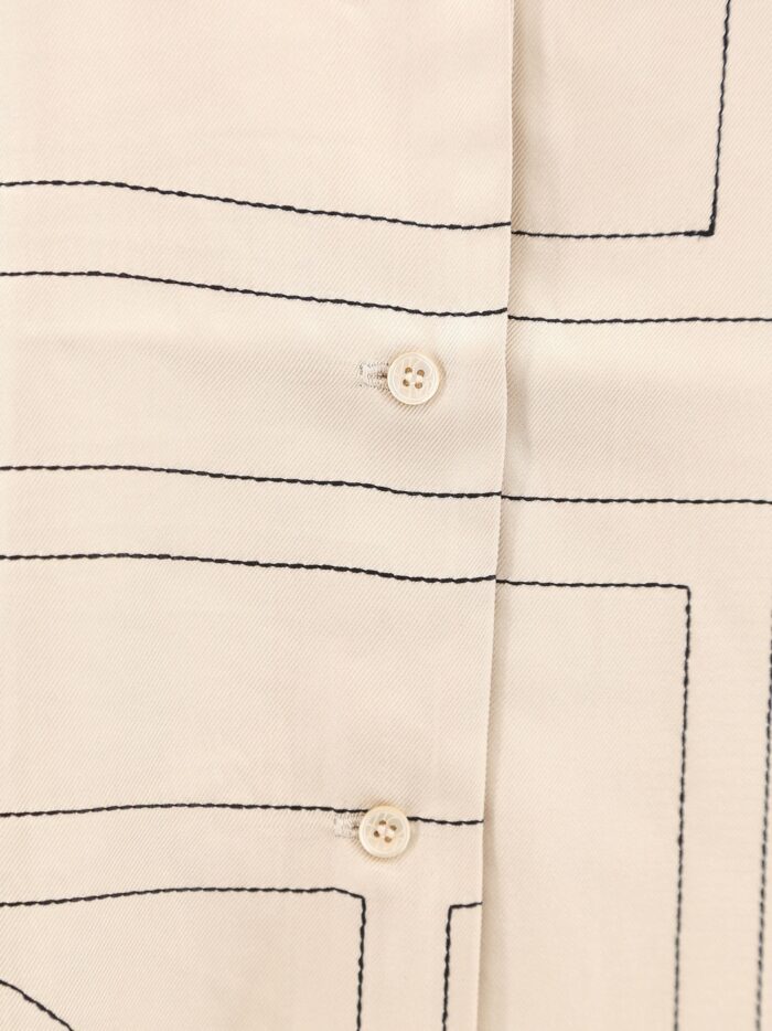 TOTEME Silk Shirt With Monogram Logo Embroidery