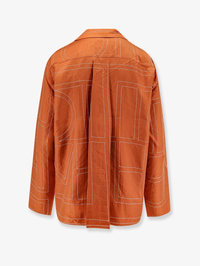 TOTEME Silk Shirt With Monogram Logo Embroidery