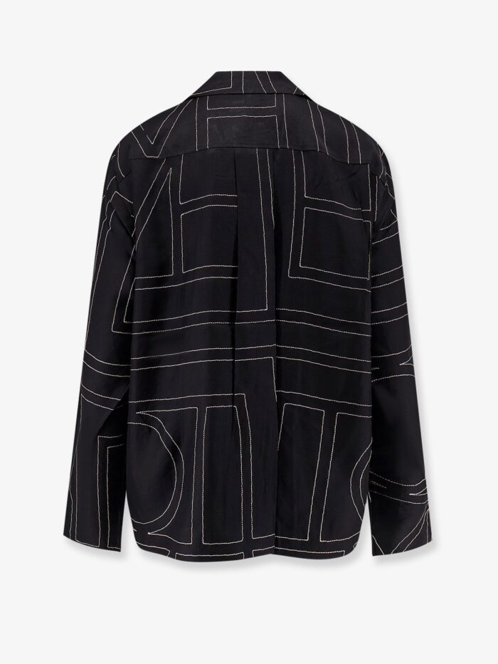 TOTEME Silk Shirt With Monogram Logo Embroidery