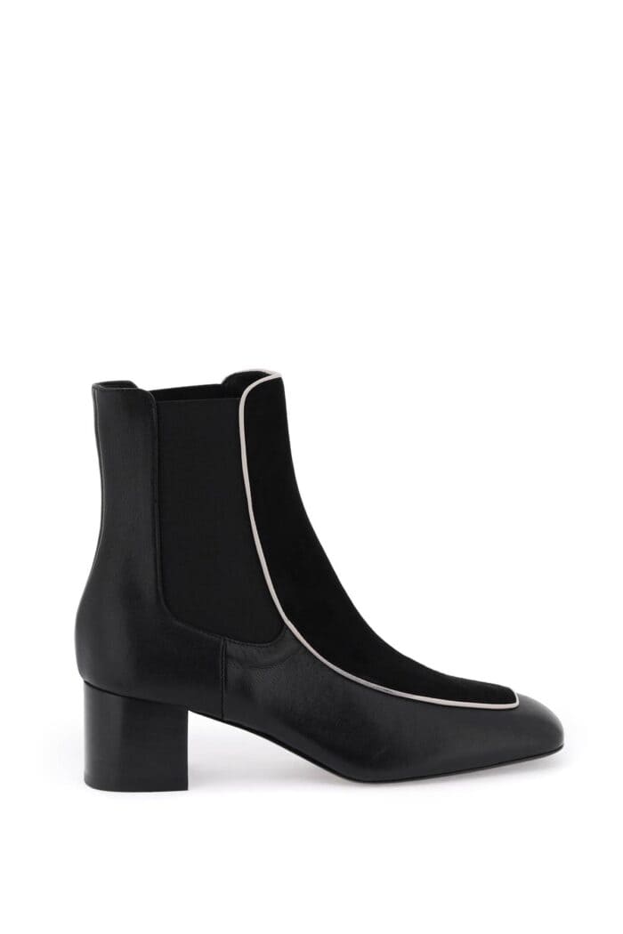 Toteme Smooth And Suede Leather Ankle Boots