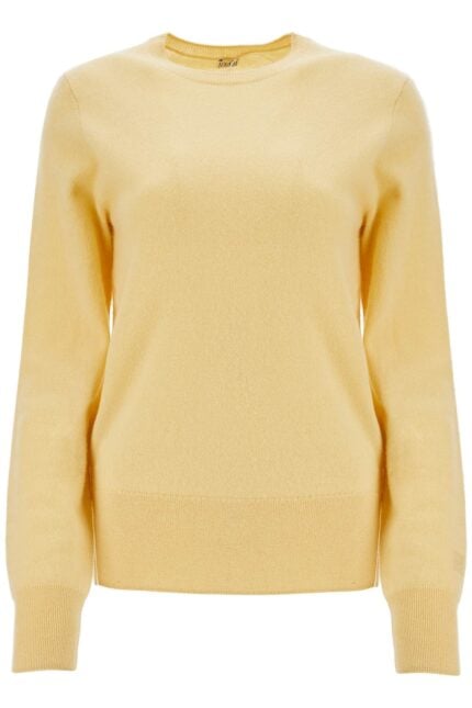 TOTEME Soft Yellow Cashmere Sweater Crew Neck