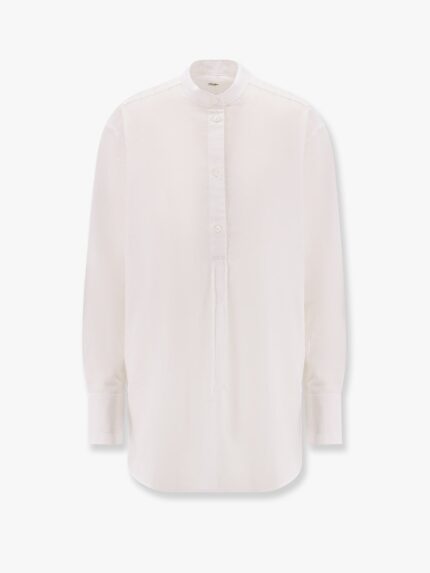 TOTEME Stand Collar Organic Cotton Shirt