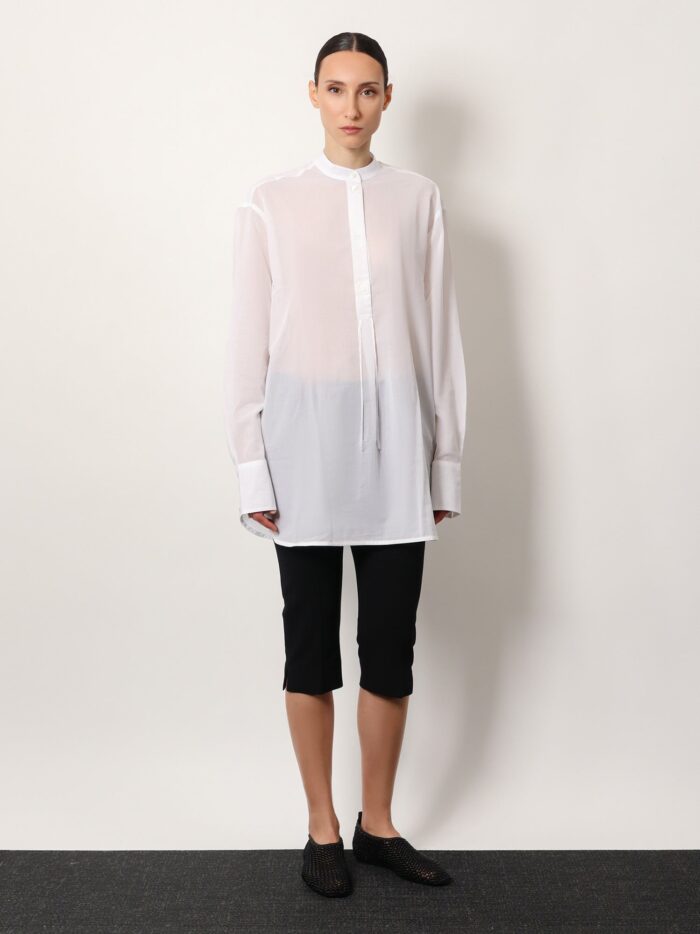 TOTEME Stand Collar Organic Cotton Shirt