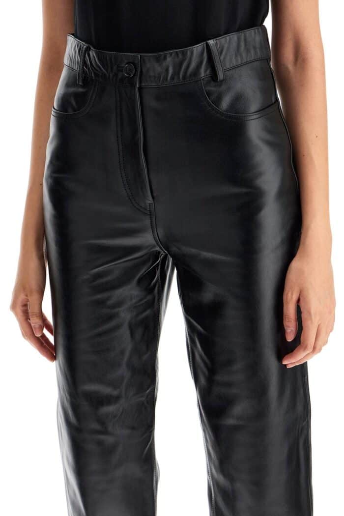 TOTEME Straight Leather Pants For Men