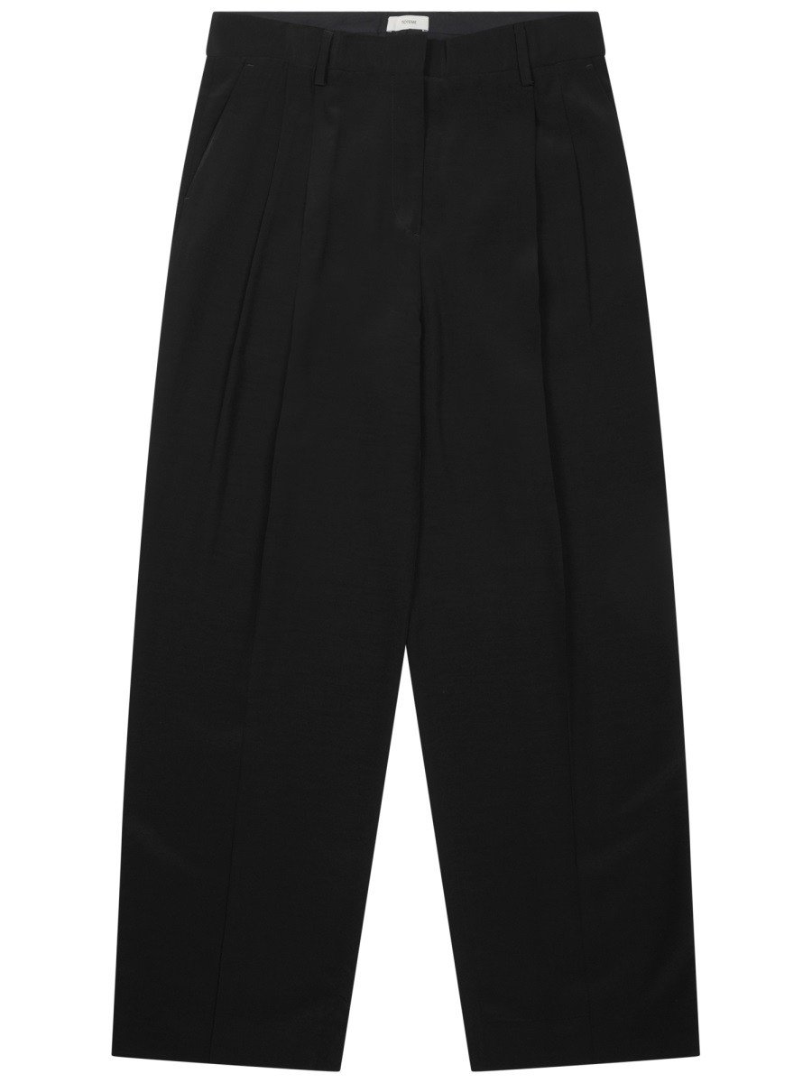 TOTEME STRAIGHT PANTS WITH PLEATS