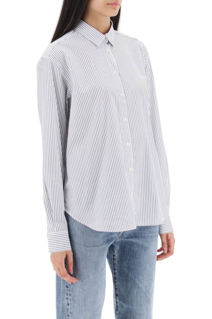 Toteme Striped Cotton Lyocell Shirt