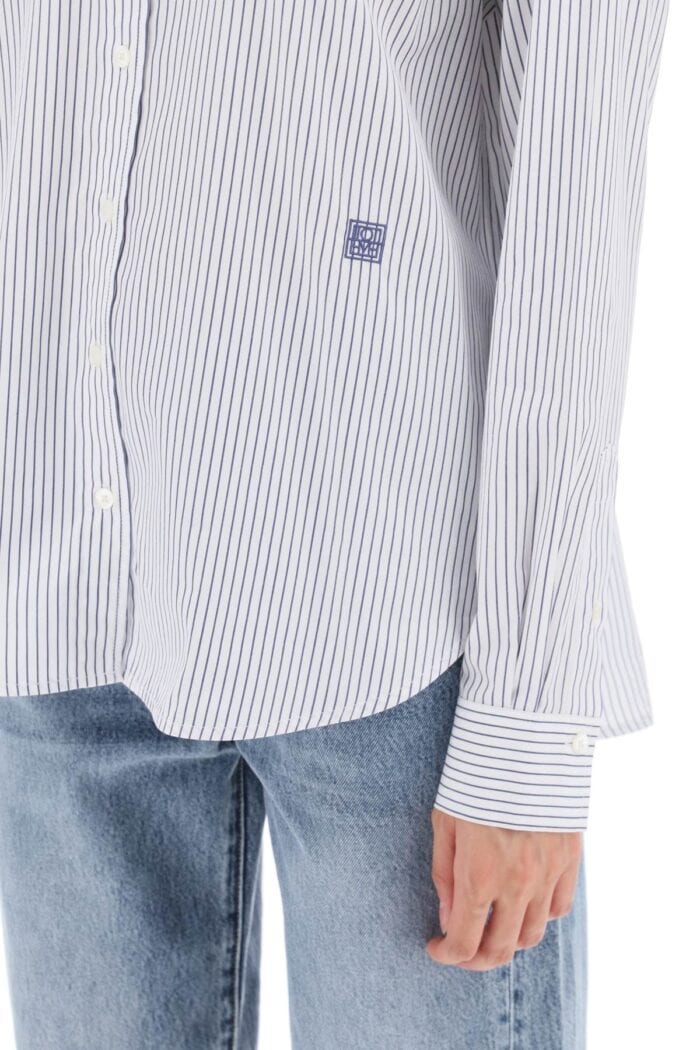 Toteme Striped Cotton Lyocell Shirt