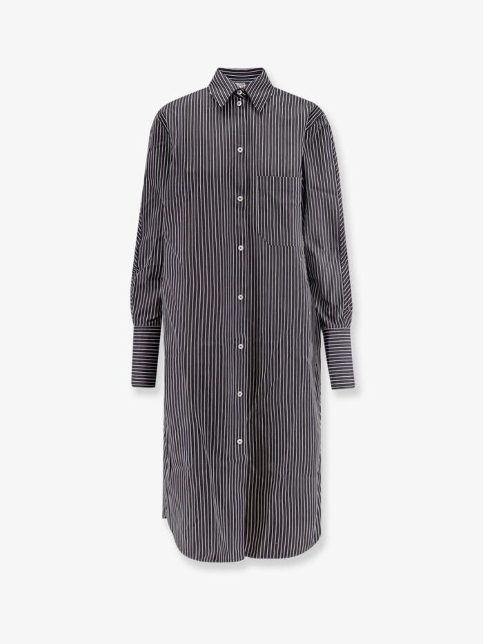 TOTEME Striped Kimono-Sleeve Shirtdress