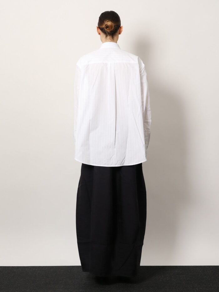 TOTEME Striped Organic Cotton Shirt With Monogram Embroidered Logo