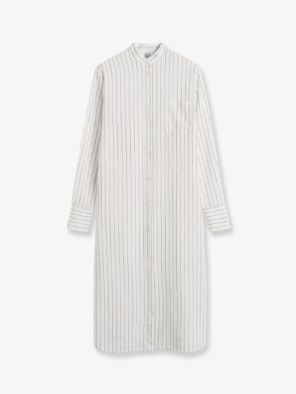 TOTEME Striped Summer Viscose, Silk And Cotton Dress
