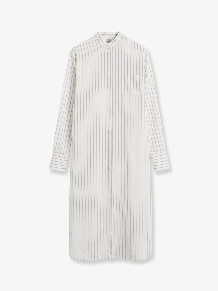 TOTEME Striped Summer Viscose, Silk And Cotton Dress