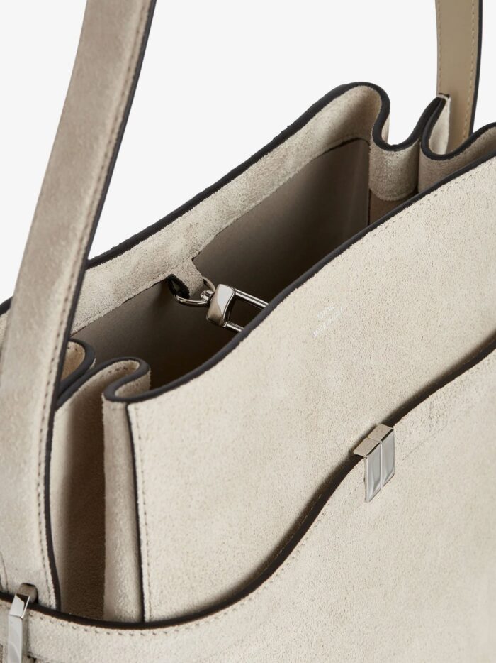 toteme suede belted bucket bag TOTEME Suede Belted Bucket Bag