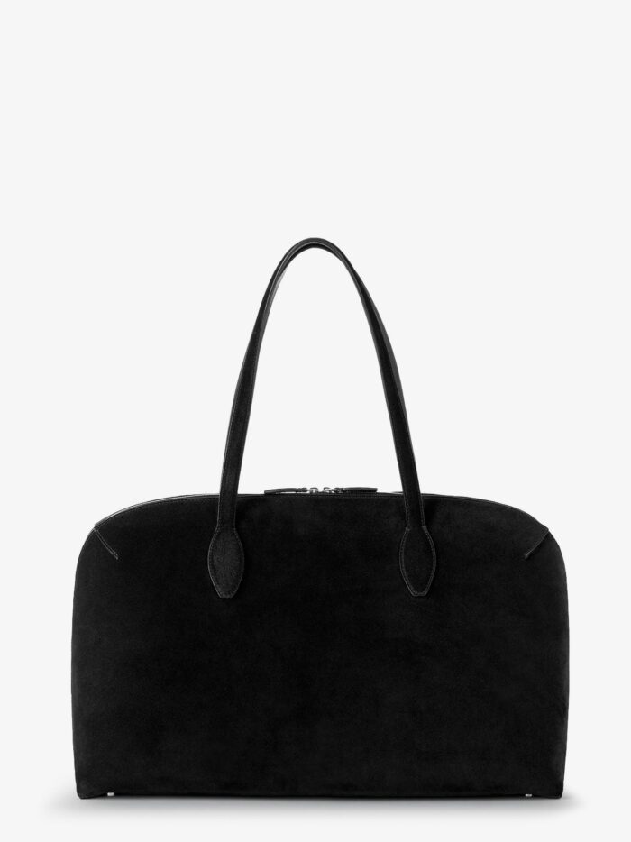 toteme suede handbag with engraved logo on the front TOTEME Suede Handbag With Engraved Logo On The Front