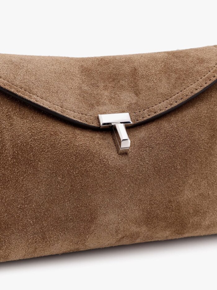 TOTEME Suede T-Lock Clutch