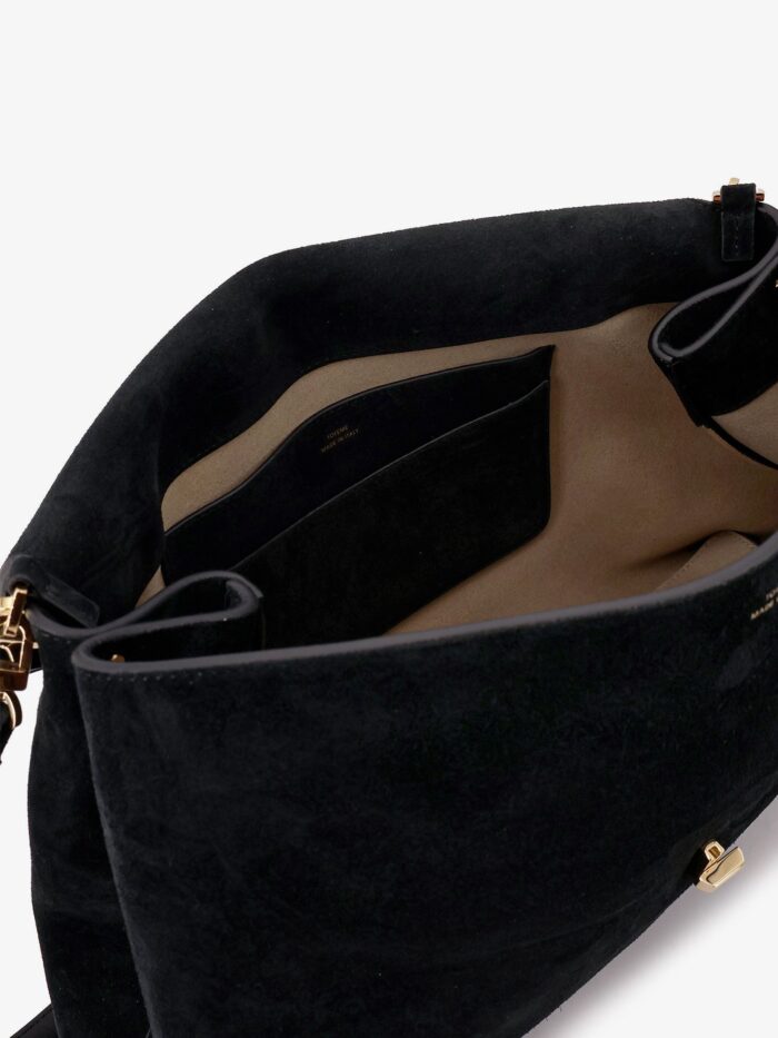 TOTEME Suede T-Lock Shoulder Bag