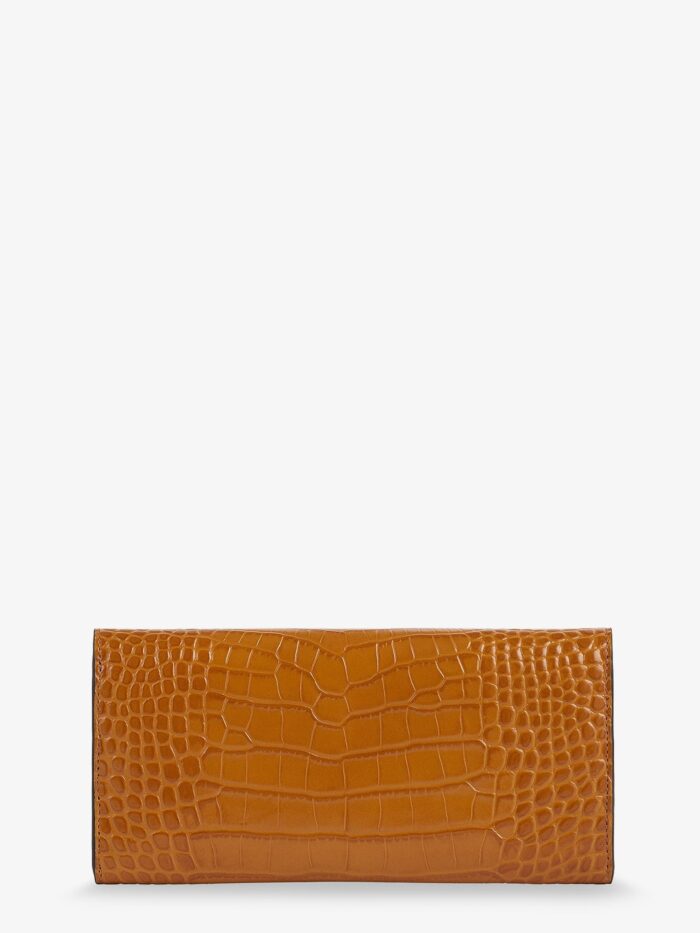 TOTEME T-Lock Crocodile-print Leather Wallet