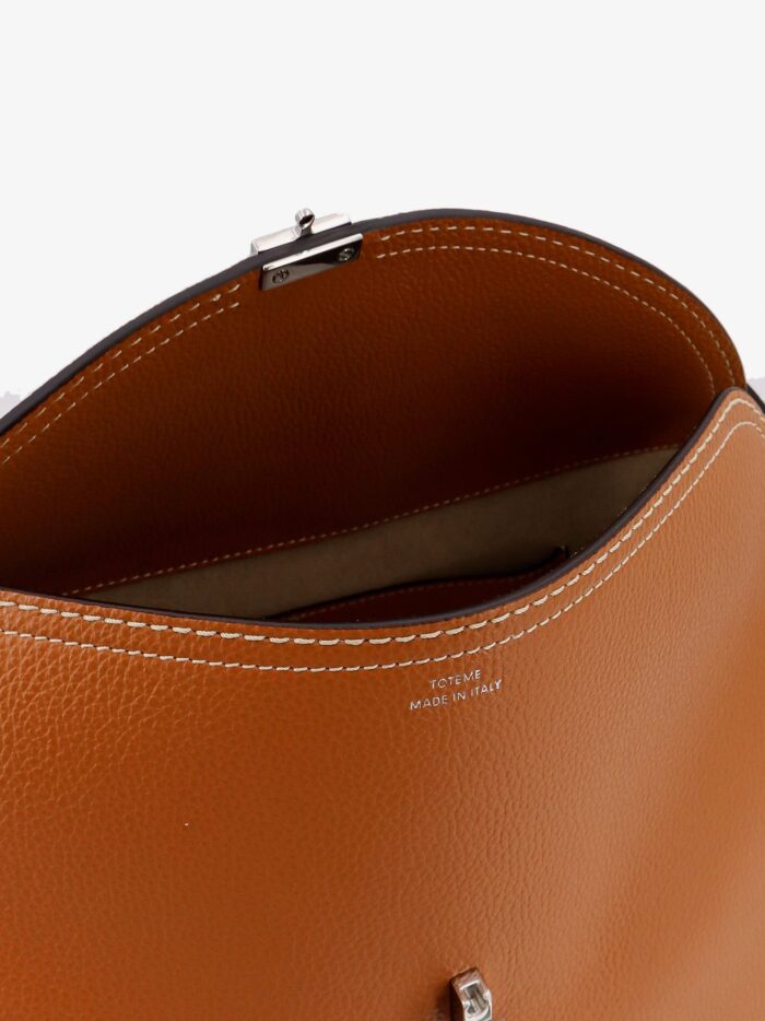 TOTEME T-Lock Hammered Leather Handbag