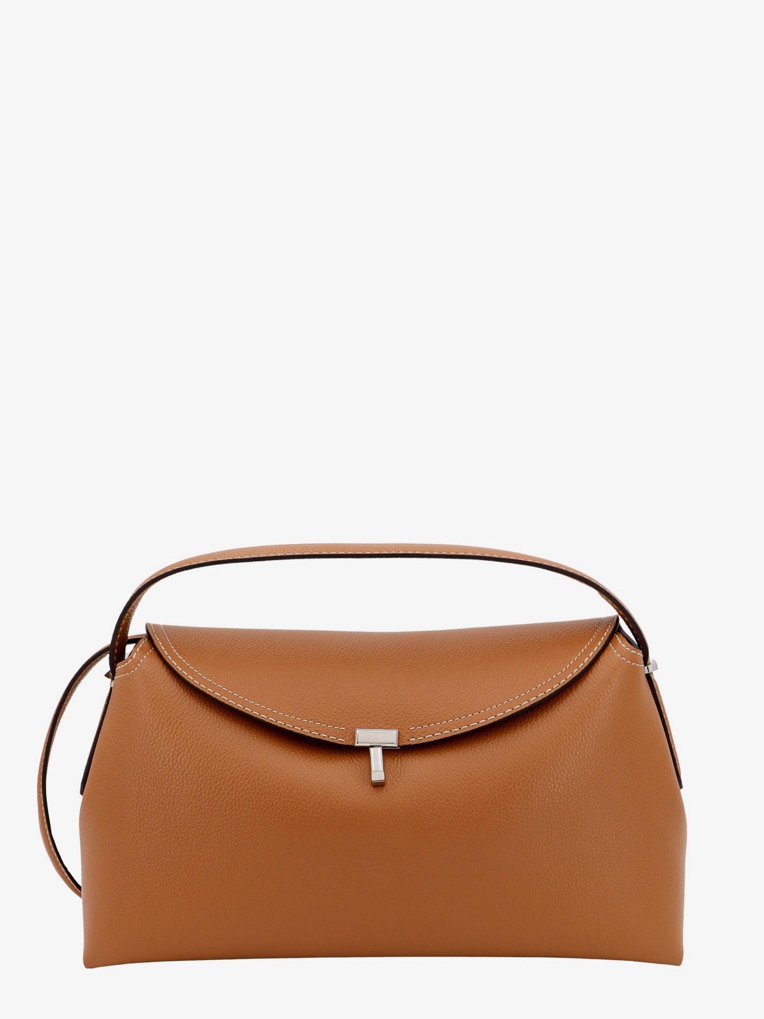 TOTEME T-Lock Hammered Leather Handbag