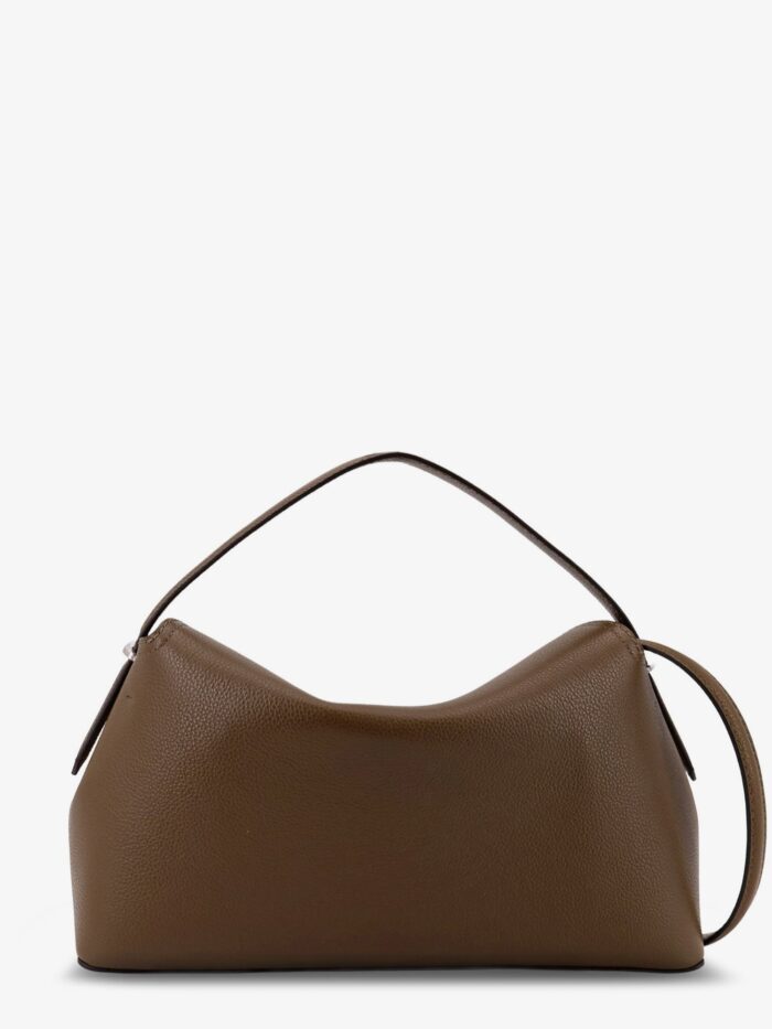 TOTEME T-Lock Hammered Leather Shoulder Bag