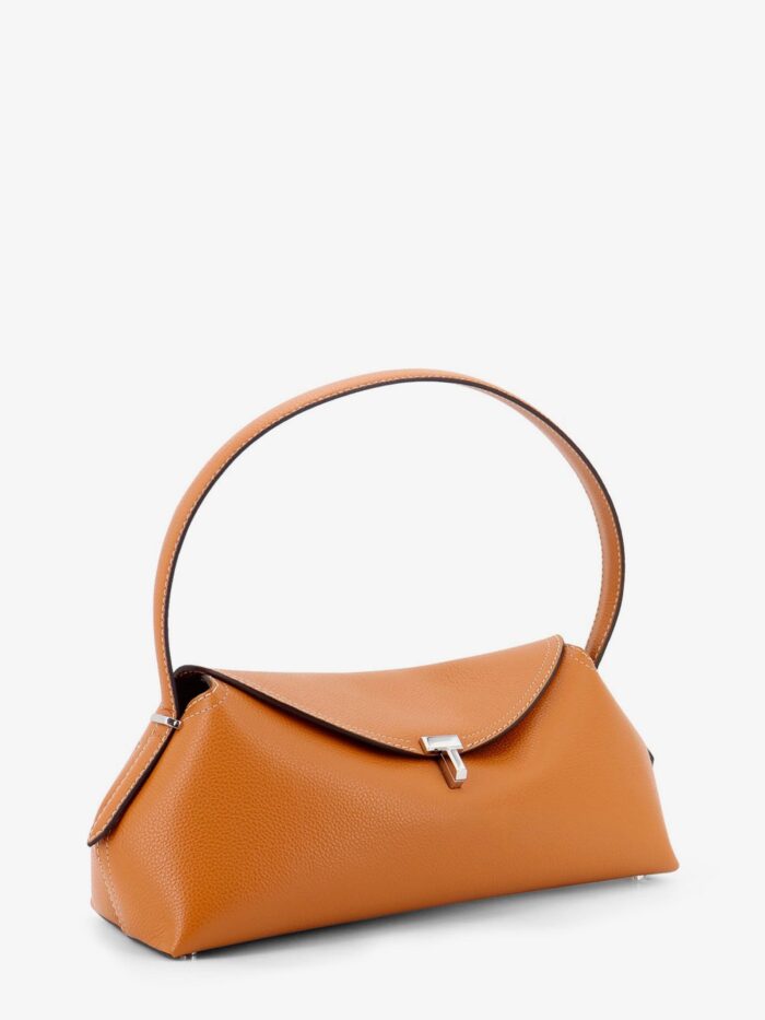 TOTEME T-Lock Hammered Leather Shoulder Bag